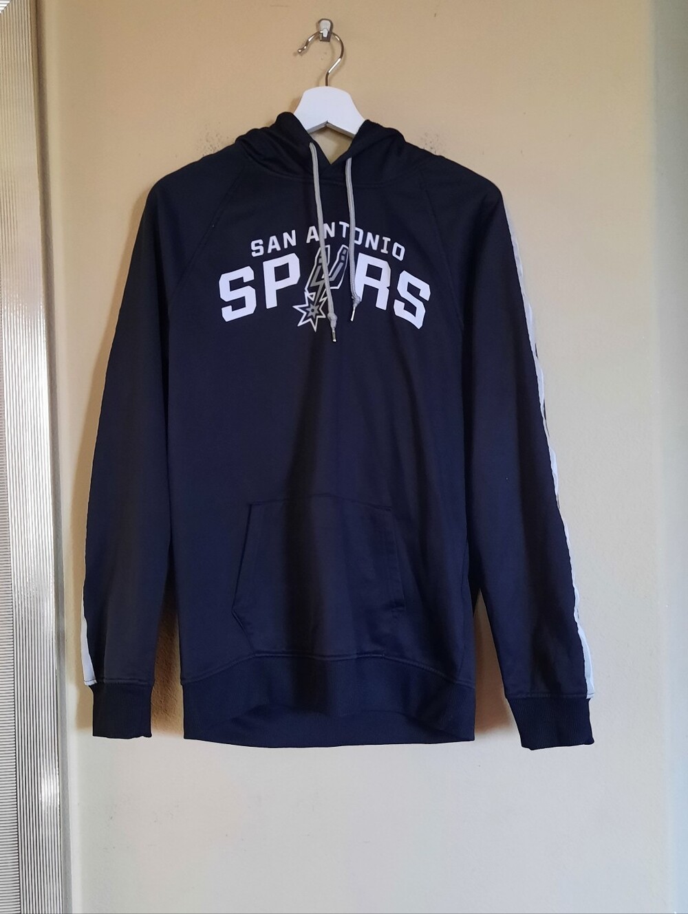 Offical Nba Spurs San Antonio Basketball Pullover Hoodie - Team Logo Mens Small